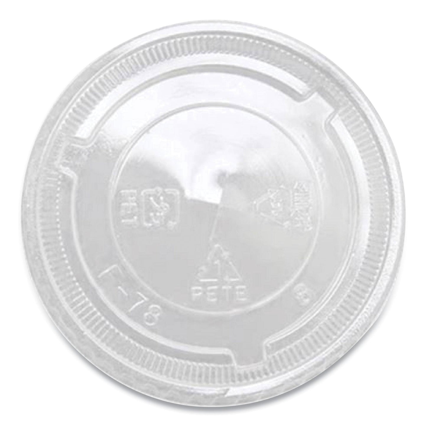 Karat PET Lids, Fits 8 oz to 10 oz Cold Cups, X Straw Hole, Clear, 1,000/Carton (KRTCKC78TS)