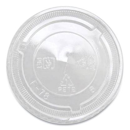 Karat PET Lids, Fits 8 oz to 10 oz Cold Cups, X Straw Hole, Clear, 1,000/Carton (KRTCKC78TS)
