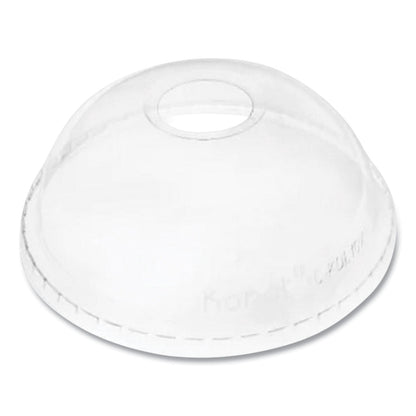 Karat PET Lids, Dome Lid, Fits 32 oz Cold Cups, Clear, 500/Carton (KRTCKDL107)