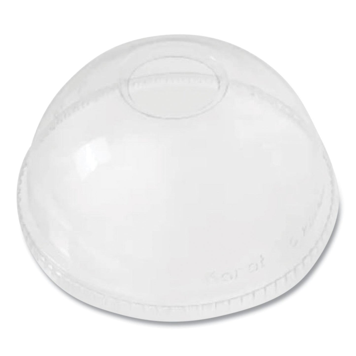 Karat PET Lids, Dome Lid, Fits 12 oz to 24 oz Cold Cups, Clear, 1,000/Carton (KRTCKDL626)