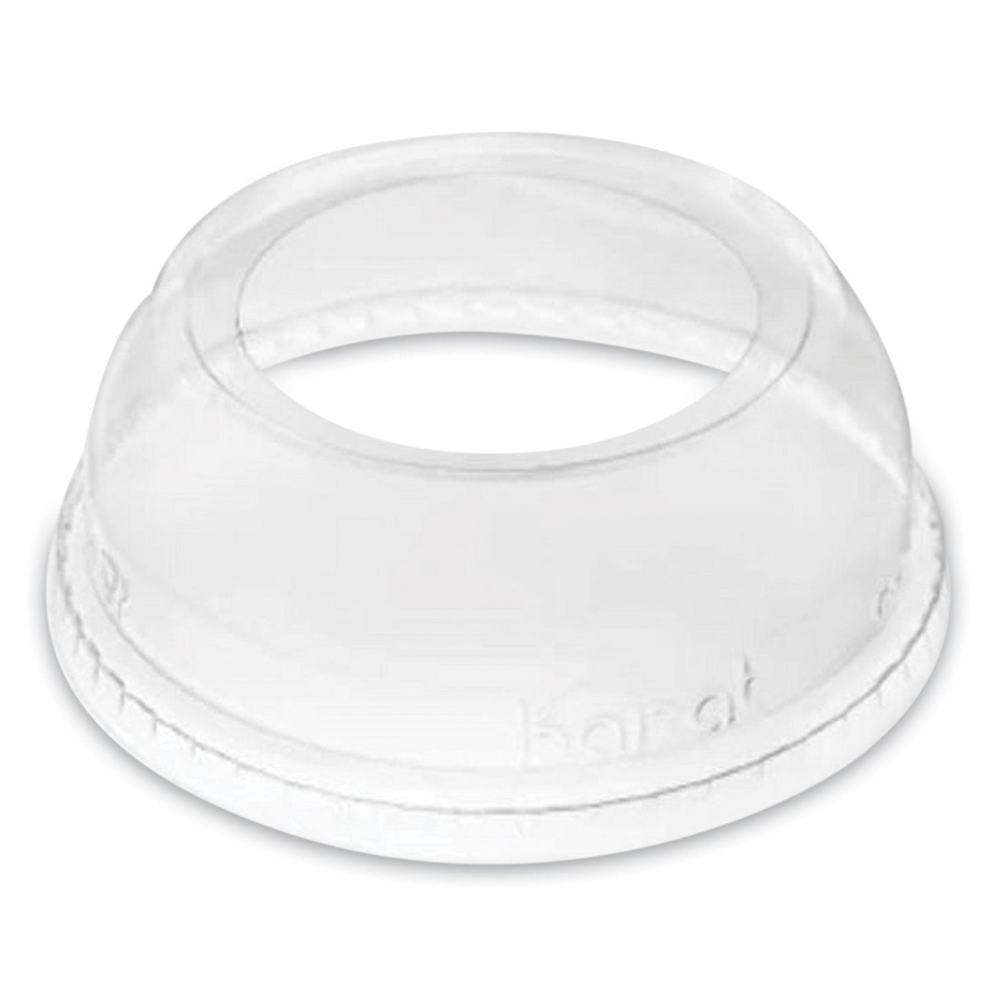 Karat PET Lids, Wide Opening Dome, Fits 12 oz to 24 oz Cold Cups, Clear, 1,000/Carton (KRTCKDL626WH)