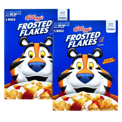 Kellogg's Frosted Flakes Breakfast Cereal, 2 Bags/61.9 oz Box, 2 Boxes/Carton (GRR60004075)