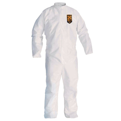 KleenGuard A30 Breathable Splash and Particle Protection Coveralls, 3X-Large, White, 21/Carton (KCC46006)