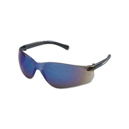 MCR™ Safety BearKat® BK1 Series Safety Glasses, Blue Mirror Lens, Duramass® Scratch-Resistant, Gray Frame (135-BK118)