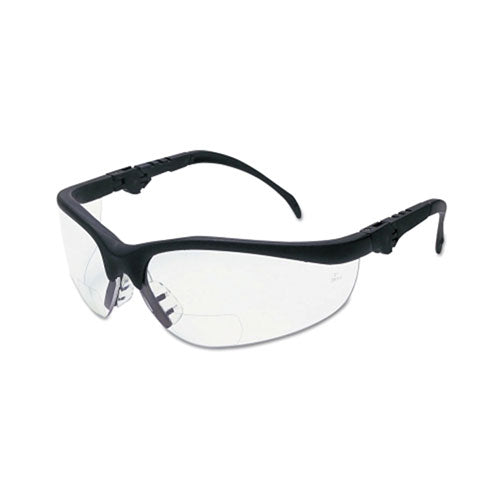 MCR™ Safety Klondike® KD3 Series Bifocal Reader Safety Glasses, Clear Lens, Black Frame, 1.5 Diopter (135-K3H15)