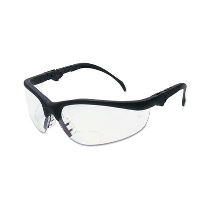 MCR™ Safety Klondike® KD3 Series Bifocal Reader Safety Glasses, Clear Lens, Black Frame, 2.5 Diopter (135-K3H25)