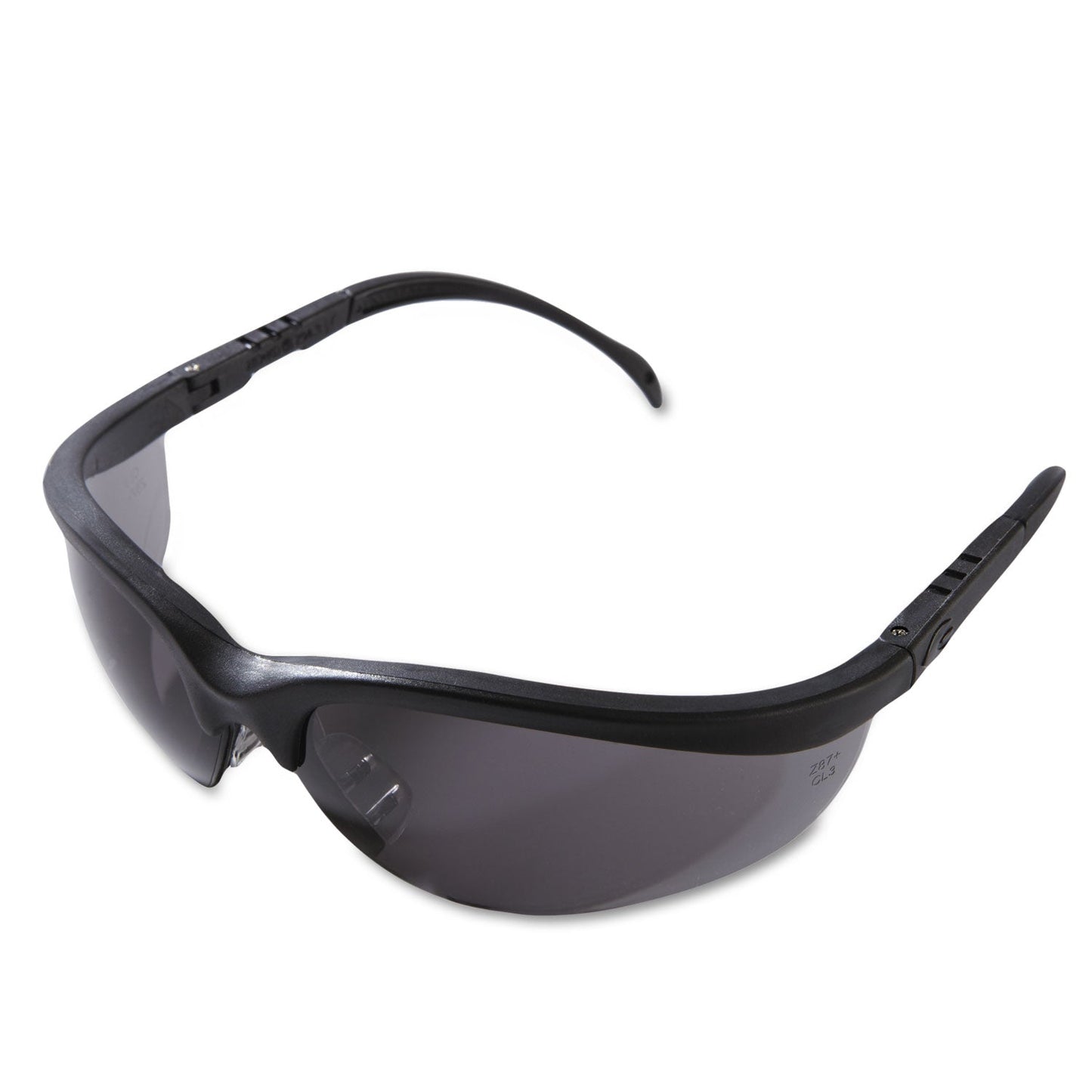MCR Safety Klondike Safety Glasses, Matte Black Frame, Gray Lens (CRWKD112BX)