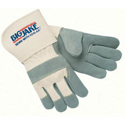 Memphis Glove Big Jake® Premium A+ Side Leather Single-Palm Work Gloves, Lrg, Chrome/Wh, 4-1/2 in Cuff, Jersey Palm Lining, 1710 (127-1710L)