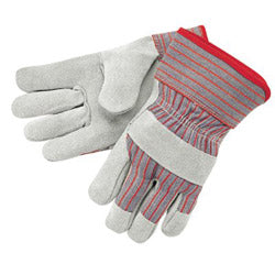 Memphis Glove Industrial Standard Shoulder Split Gloves, X-Large, Leather, Red and Gray Fabric (127-1200XL)