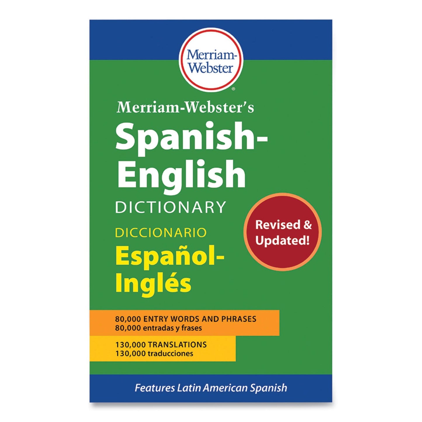 Merriam Webster Spanish-English Dictionary, Paperback, 928 Pages (MER2987)