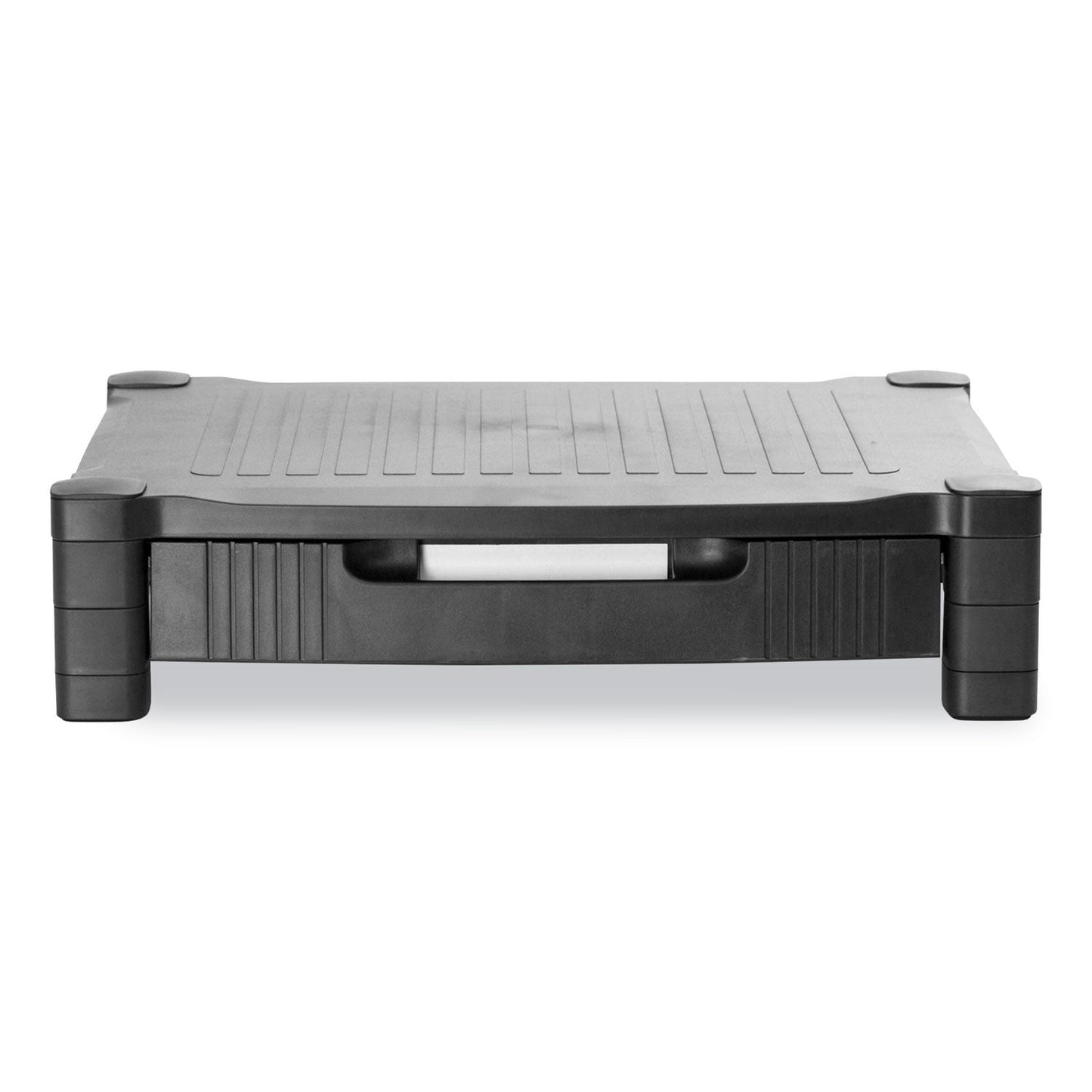 Mind Reader Monitor Stand Riser with Drawer, 17" x 13" x 3.75", Black, Supports 22 lbs (EMSDRPLMONSTBLK)