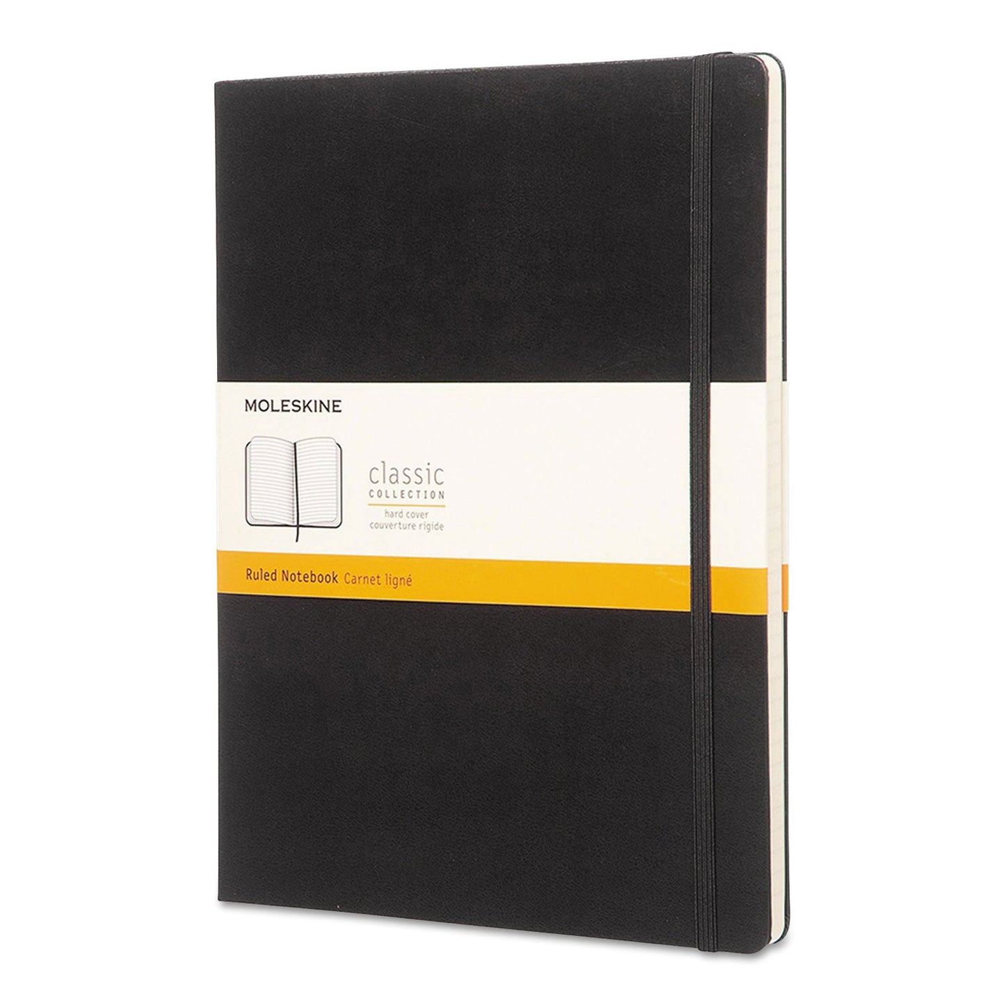 Moleskine Classic Colored Hardcover Notebook, Narrow Rule, Black, 10 x 7.5, 192 Sheets (HBGQP090)