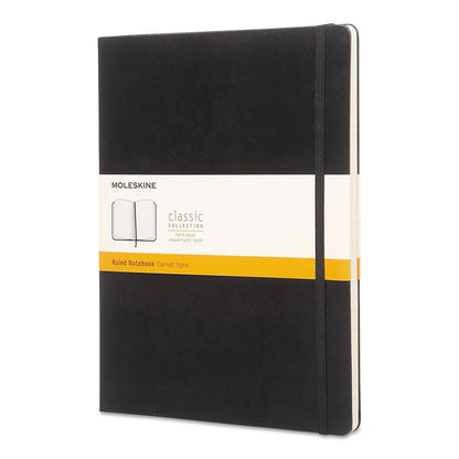 Moleskine Classic Colored Hardcover Notebook, Narrow Rule, Black, 10 x 7.5, 192 Sheets (HBGQP090)