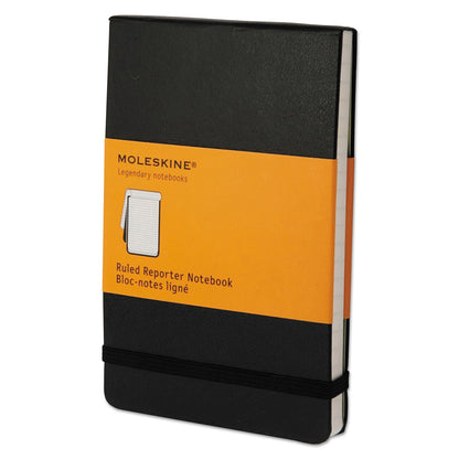 Moleskine Reporter Notebook, Narrow Rule, Black Cover, 3.5 x 5.5, 192 Sheets (HBGQP511)