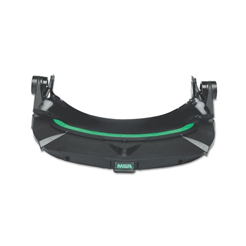 MSA V-Gard® Visor Frame for General Purposes, For All MSA Slotted Caps, Black/Green, Includes Debris Control (454-10121266)