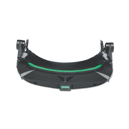 MSA V-Gard® Visor Frame for General Purposes, For All MSA Slotted Caps, Black/Green, Includes Debris Control (454-10121266)