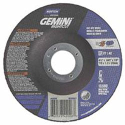 Norton Gemini®RightCut® Depressed Center Wheel, Aluminum Oxide, 4.5 in dia, 7/8 in Arbor, 24 Grit (547-66252842026)