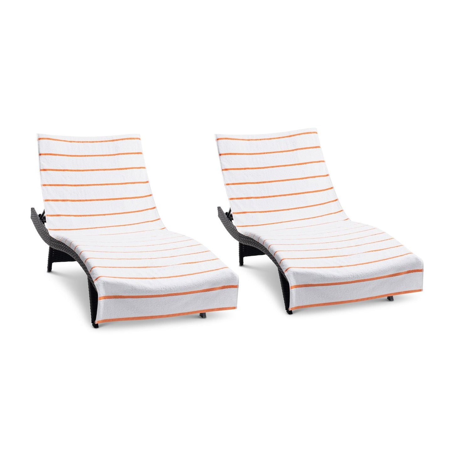 Arkwright Home Las Rayas Chaise Cover 30x85 Orange (2/Pack) (PNP-CC-HS3085OR-2PK)