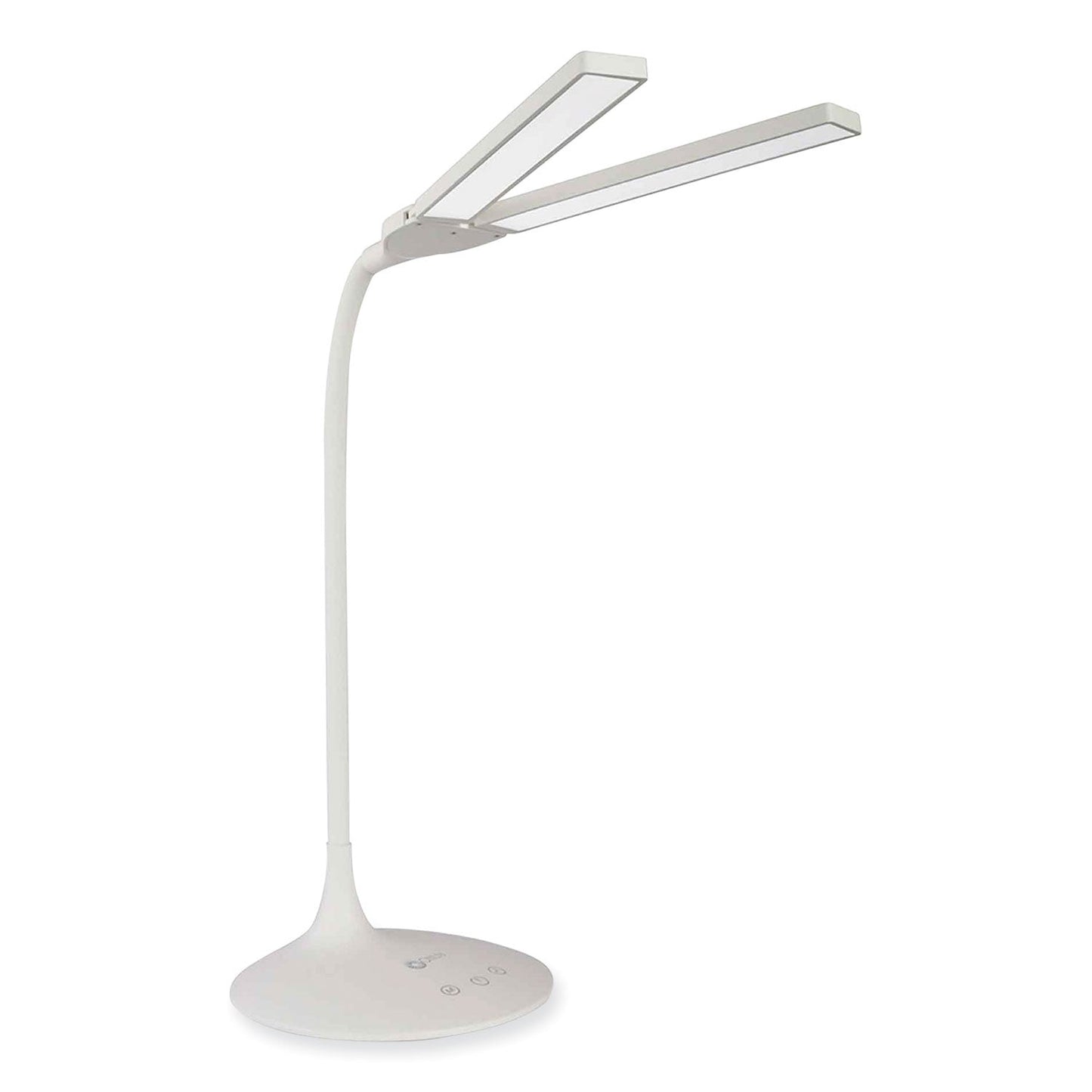 OttLite Wellness Series Pivot LED Desk Lamp with Dual Shades, 13.25" to 26" High, White (OTTCSN5900C)