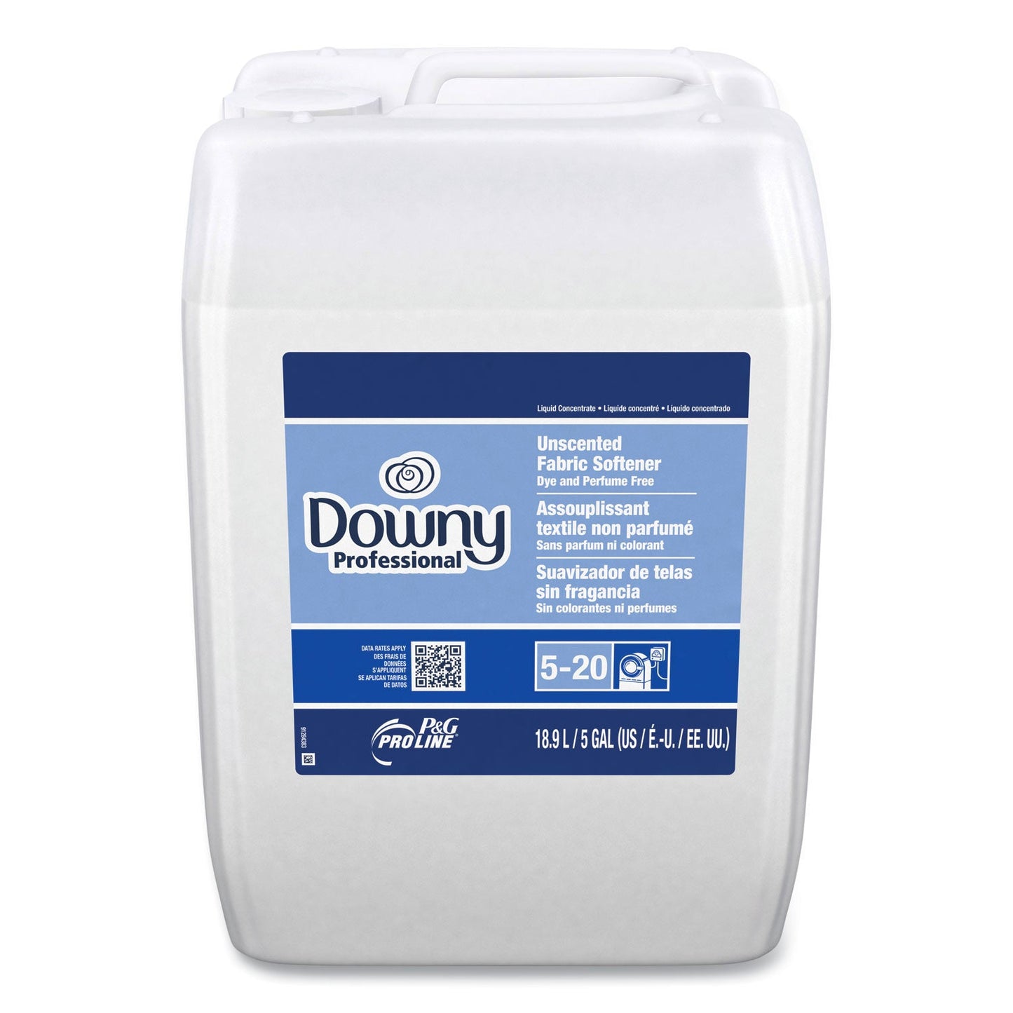 P&G Pro Line Downy Professional Unscented Fabric Softener, 5 gal Closed-Loop Container (PPL70679)