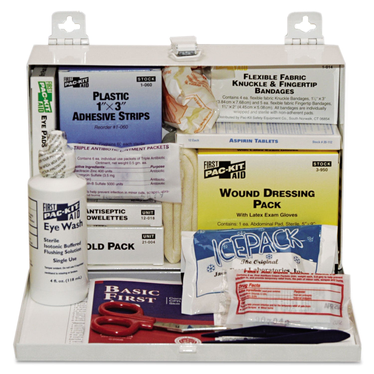 Portion Pac Kit Pac-Kit 25-Person Steel First-Aid Kit, w/Eyewash (579-6100) – GoodEarth ...