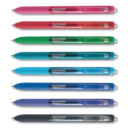 Papermate InkJoy Gel Pen, Retractable, Medium 0.7 mm, Assorted Ink and Barrel Colors, 8/Pack (PAP1958946)