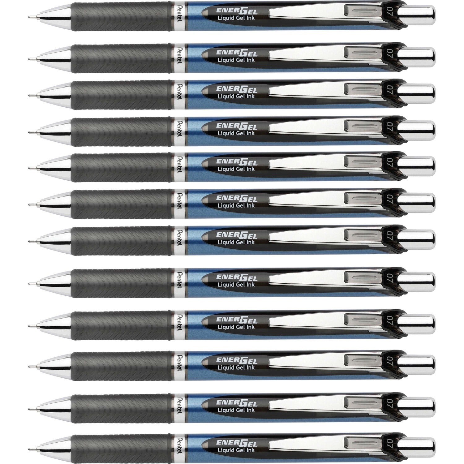 pentel-r-gel-pen-retractable-metal-tip-7mm-12-bx-black-barrel-ink-penbln77adz_1