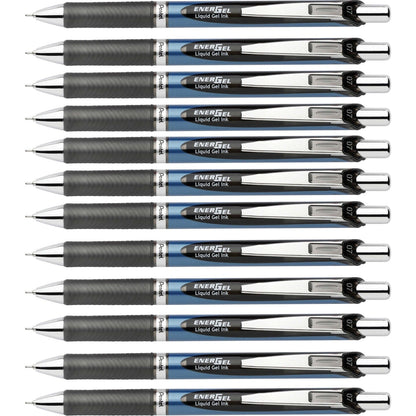 pentel-r-gel-pen-retractable-metal-tip-7mm-12-bx-black-barrel-ink-penbln77adz_1