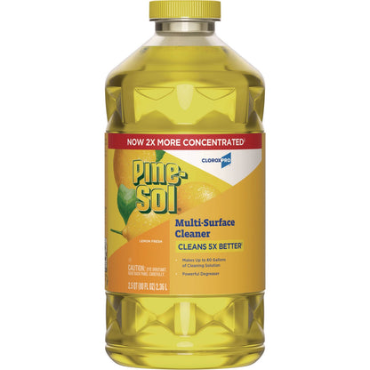 Pine-Sol CloroxPro Multi-Surface Cleaner Concentrated, Lemon Fresh Scent, 80 oz Bottle (CLO60607EA)