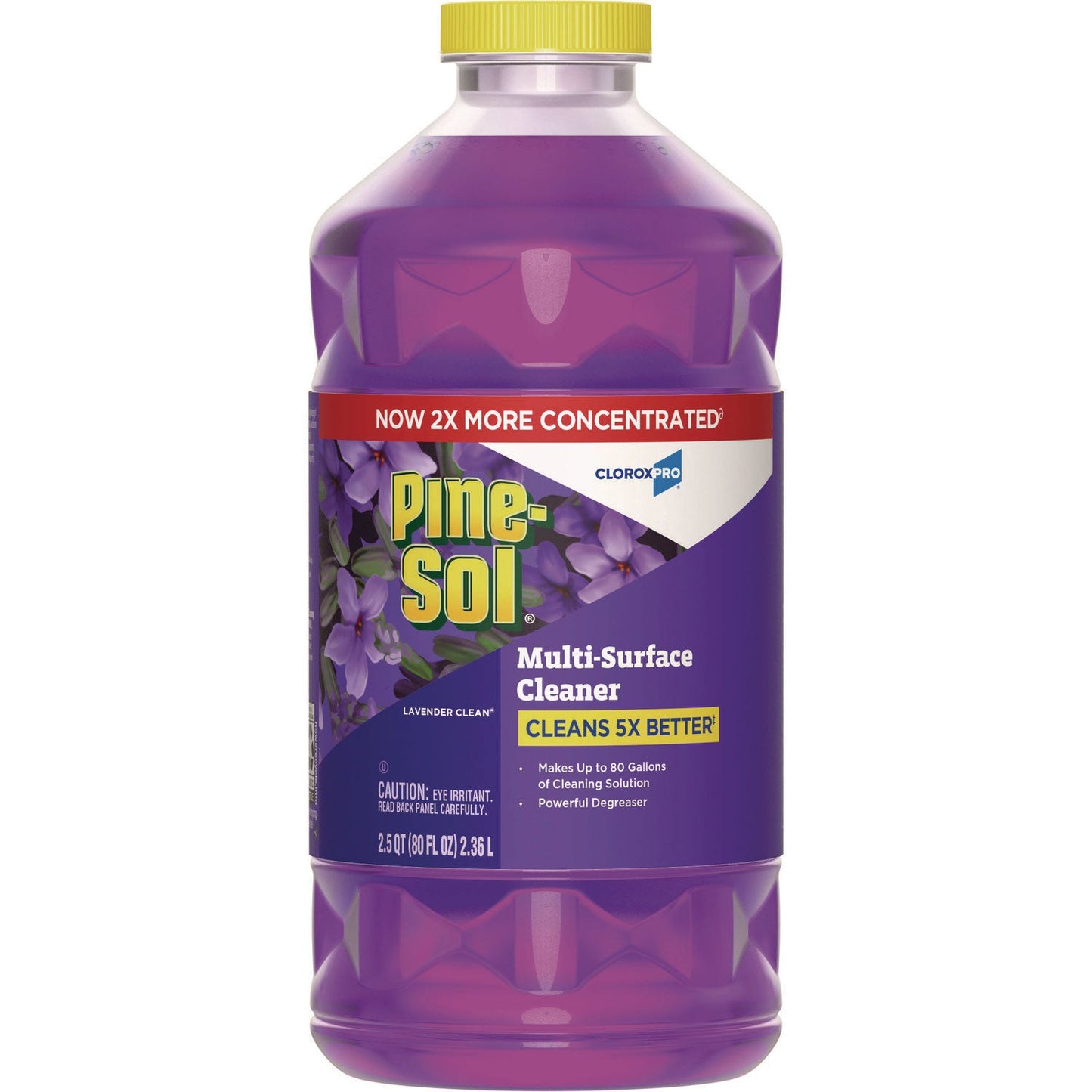 Pine-Sol CloroxPro Multi-Surface Cleaner Concentrated, Lavender Clean Scent, 80 oz Bottle (CLO60608EA)
