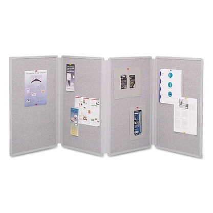 Quartet Tabletop Display Presentation Board, 72 x 30, Gray Surface, Gray Frame (QRT773630)