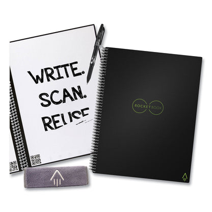 Rocketbook Core Smart Notebook, Lined Rule, Black Cover,  (16) 11 x 8.5 Sheets (RKBEVR2LKA)