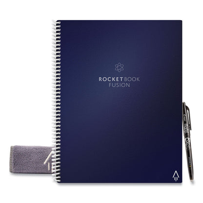 Rocketbook Fusion Smart Notebook, Seven Page Formats, Blue Cover, 11 x 8.5, 21 Sheets (RKBFLRCCDFFR)
