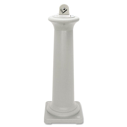 Rubbermaid GroundsKeeper Tuscan Receptacle, 13 x 13 x 38.38, Sandstone (RCP9W30SST)