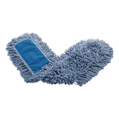 Rubbermaid Twisted Loop Blend Dust Mop, Polyester Yarn, 48", Blue, 12/Carton (RCPJ257BLUCT)