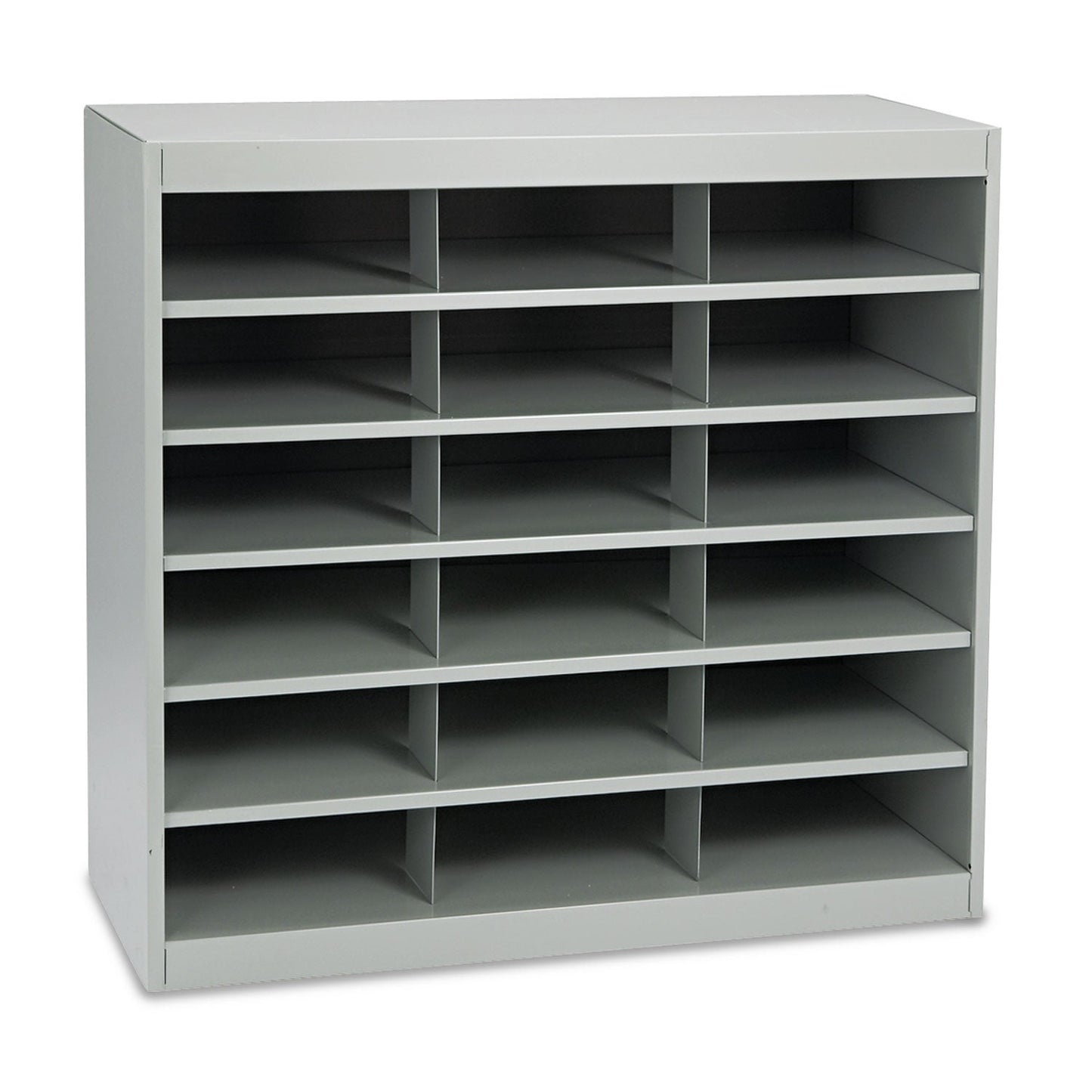 Safco Steel Project Center Organizer, 18 Pockets, 37 1/2 x 15 3/4 x 36 1/2 (SAF9264GR)