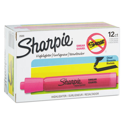 Sharpie Tank Style Highlighters, Chisel Tip, Pink, Dozen (SAN25009B)