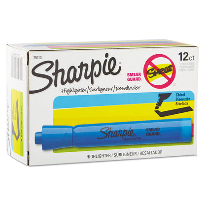 Sharpie Tank Style Highlighters, Chisel Tip, Blue, Dozen (SAN25010B)
