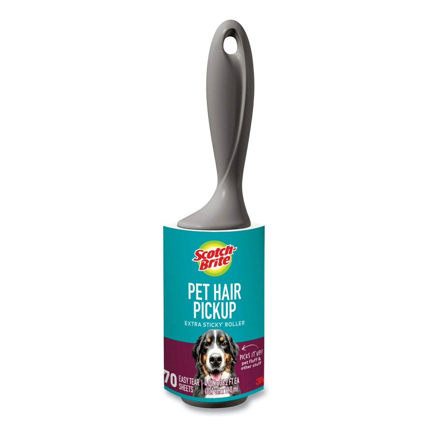Scotch Brite Pet Hair Pickup Lint Roller, Refill Roll, 70 Sheets/Roll (MMM839RS70)
