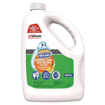 Scrubbing Bubbles Disinfectant Restroom Cleaner, Fresh Scent, 1 gal Bottle, 4/Carton (SJN335599)