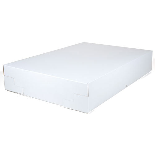 Southern Champion Non-Window Bakery Box, 25w x 17d x 4 1/2h, White, 25/Carton (SCH1060)