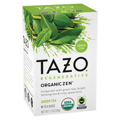 Seattle's Best Tea Bags, Organic Zen, 16/Box, 6 Boxes/Carton (TZO00309)