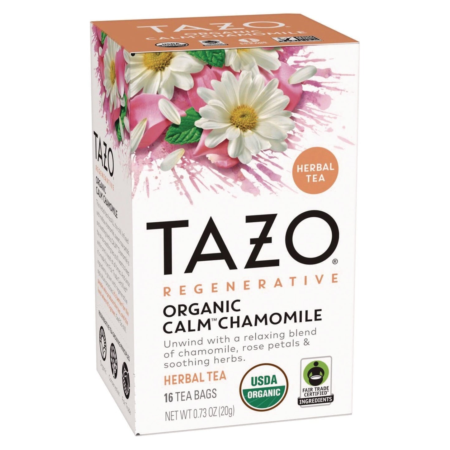 Seattle's Best Tea Bags, Organic Calm Chamomile, 16/Box, 6 Boxes/Carton (TZO00354)