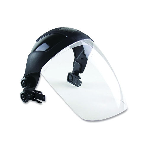 Sellstrom DP4™ Series Multi-Purpose Faceshield, Window & Ratcheting Headgear, Unv Hard Hat Slot Adaptor, Clear, 9 in H x 12.125 in L (851-S32012)