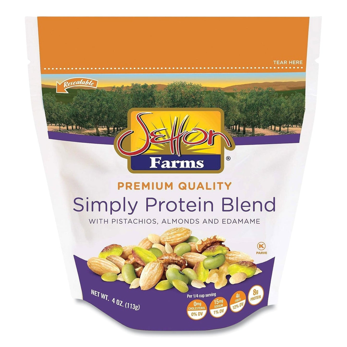 Setton Farms Simply Protein Blend, 4 oz Bag, 10/Carton (SEF5379)