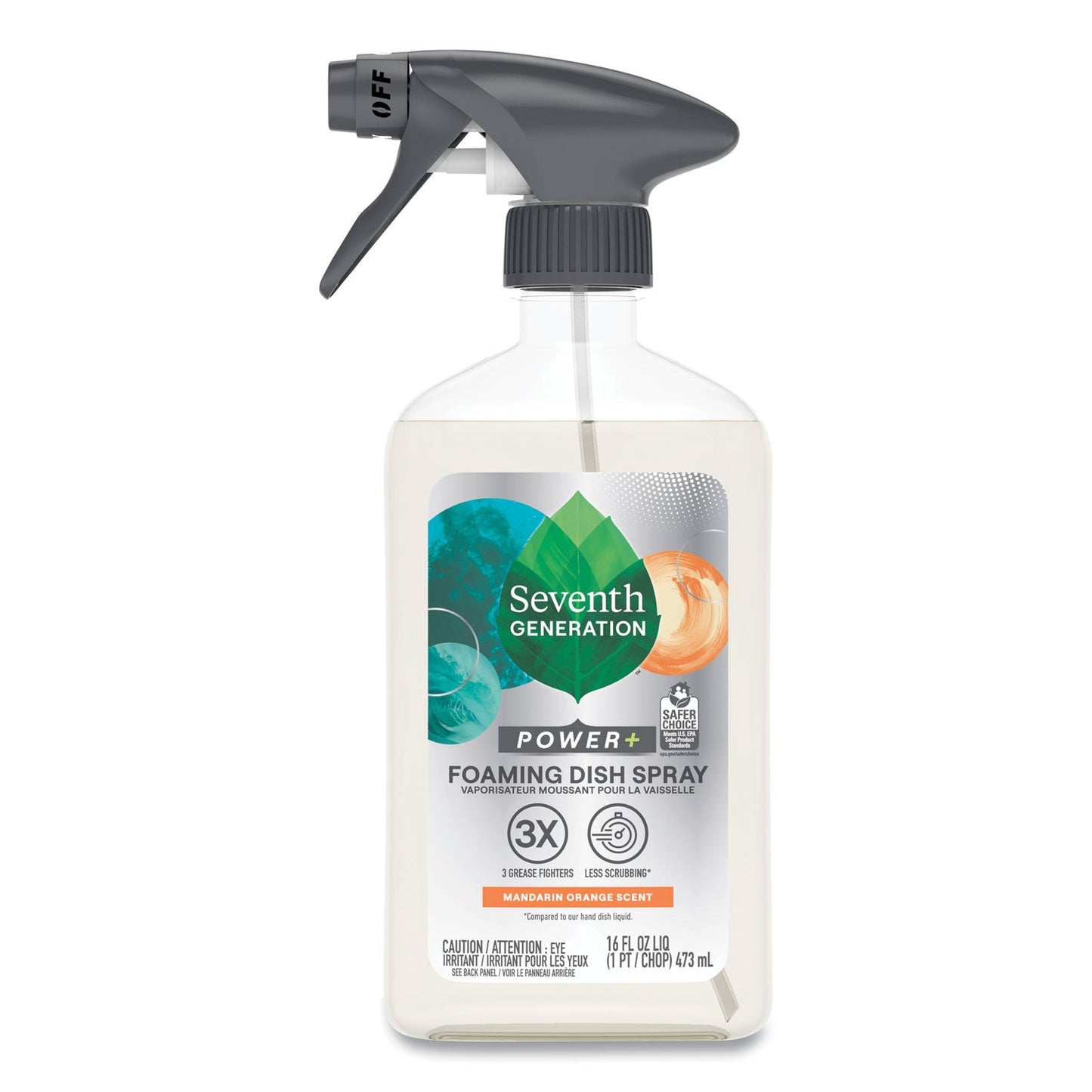 Seventh Generation Foaming Dish Spray, Mandarin Orange Scent, 16 oz Bottle, 6/Carton (SEV45169CT)