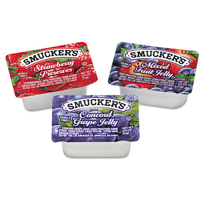 Smucker's Smucker's Jam Assortment, Single Serving Packs, 0.5 oz, 200/Carton (SMU774)