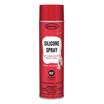 Sprayway Silicone Spray, 11 oz Aerosol Spray, 12 Cans (CGC946)