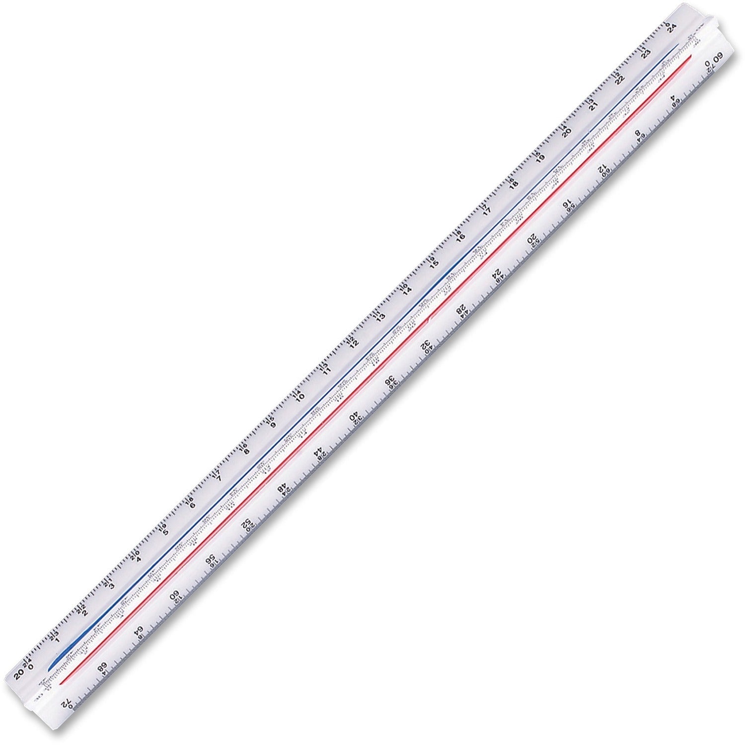 Staedtler Triangular Scale Plastic Engineers Ruler, 12" Long, White wi ...