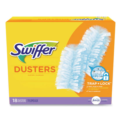 Swiffer Dusters Refill, Dust Lock Fiber, Lavender Scent, Light Blue, 18/Box (PGC99037)